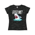 thumbnail image 1 of Inktastic Feed Me with Shark Head Women's T-Shirt, 1 of 5