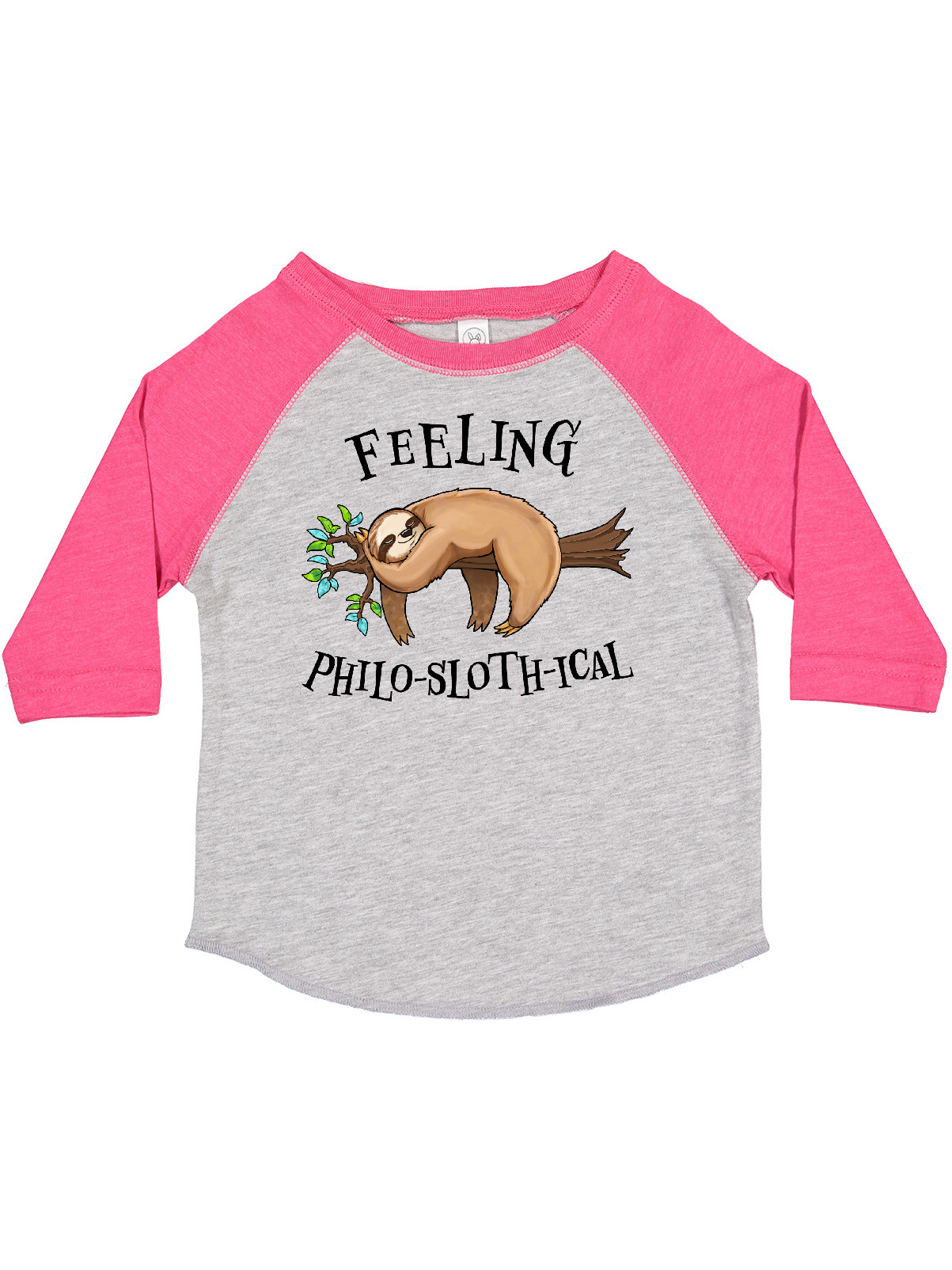Inktastic Feeling Philo-Sloth-ical- cute and funny sloth on a tree branch Boys or Girls Toddler T-Shirt - image 1 of 4