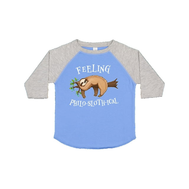 Inktastic Feeling Philo-Sloth-ical- cute and funny sloth on a tree branch Gift Toddler Boy or Toddler Girl T-Shirt