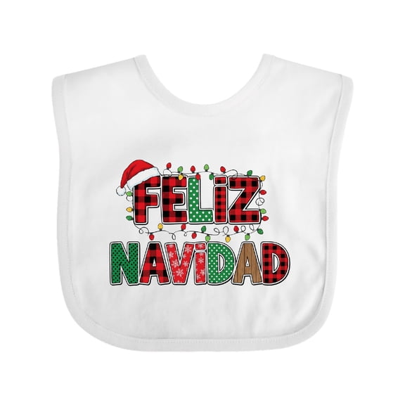 Inktastic Feliz Navidad Boys or Girls Baby Bib