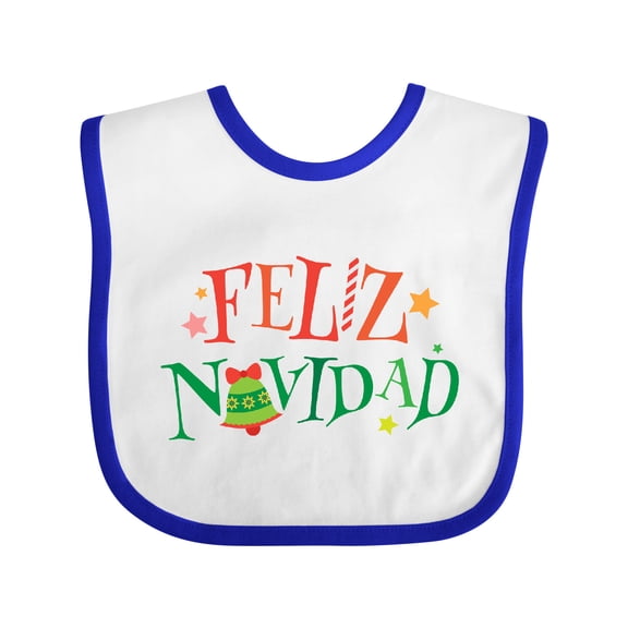 Inktastic Feliz Navidad Christmas Boys or Girls Baby Bib