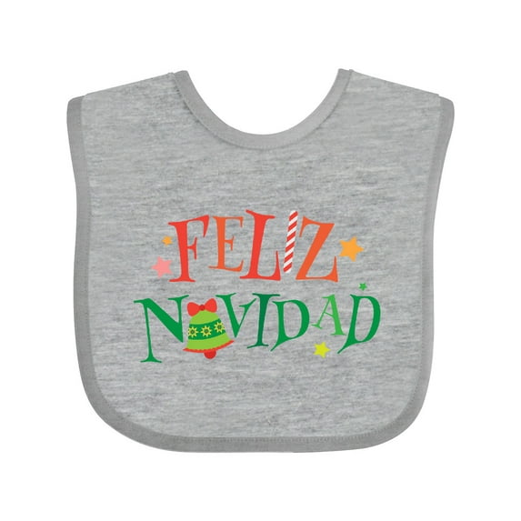 Inktastic Feliz Navidad Christmas Boys or Girls Baby Bib