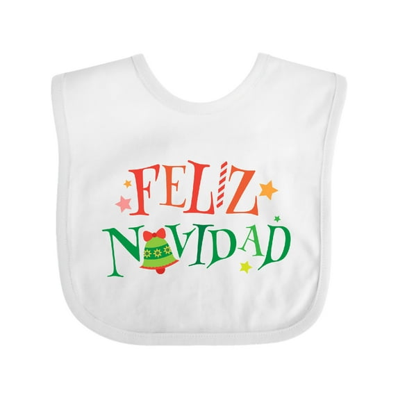 Inktastic Feliz Navidad Christmas Boys or Girls Baby Bib