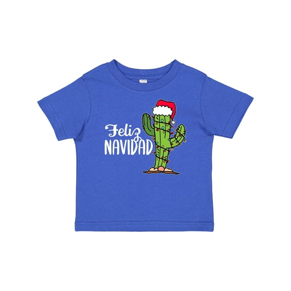 Inktastic Feliz Navidad Christmas Cactus in Santa Hat Boys or Girls Baby T-Shirt