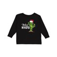 thumbnail image 1 of Inktastic Feliz Navidad Christmas Cactus in Santa Hat Boys or Girls Long Sleeve Toddler T-Shirt, 1 of 5