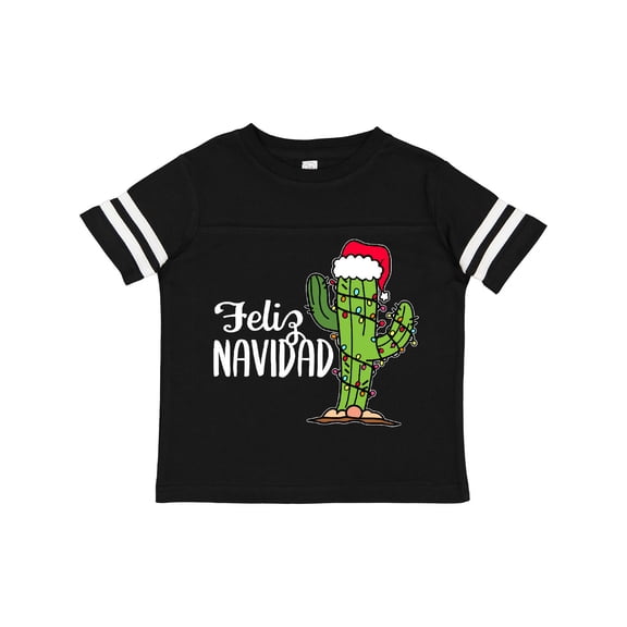 Inktastic Feliz Navidad Christmas Cactus in Santa Hat Boys or Girls Toddler T-Shirt