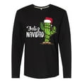 thumbnail image 1 of Inktastic Feliz Navidad Christmas Cactus in Santa Hat Long Sleeve T-Shirt, 1 of 5