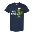 thumbnail image 1 of Inktastic Feliz Navidad Christmas Cactus in Santa Hat T-Shirt, 1 of 5