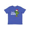 thumbnail image 1 of Inktastic Feliz Navidad Christmas Cactus in Santa Hat Youth T-Shirt, 1 of 5