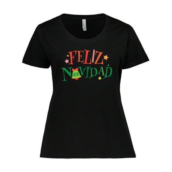 Inktastic Feliz Navidad Christmas Women's Plus Size T-Shirt