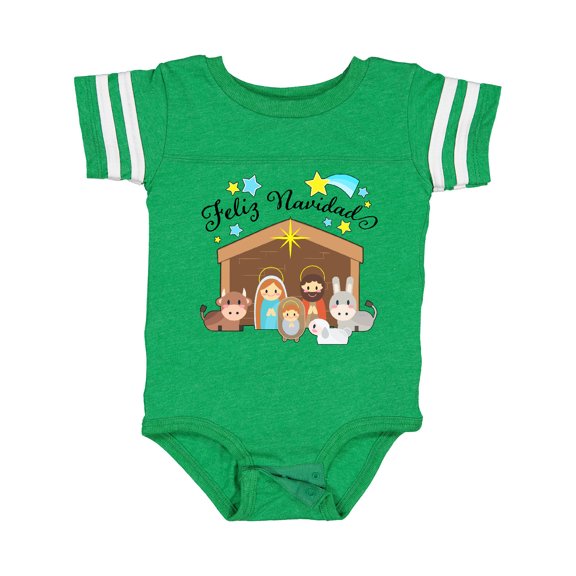 Inktastic Feliz Navidad Cute Nativity Scene Boys or Girls Baby Bodysuit