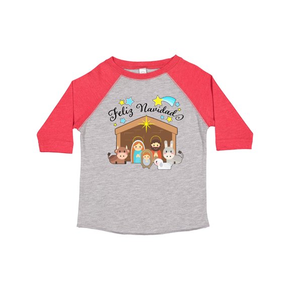 Inktastic Feliz Navidad Cute Nativity Scene Boys or Girls Toddler T-Shirt