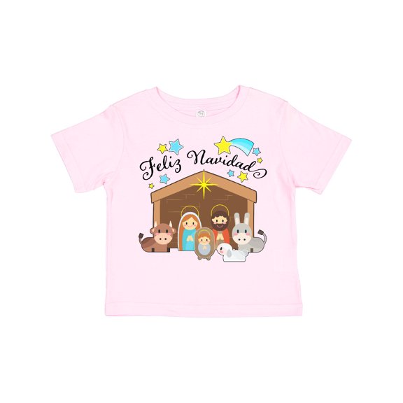 Inktastic Feliz Navidad Cute Nativity Scene Boys or Girls Toddler T-Shirt