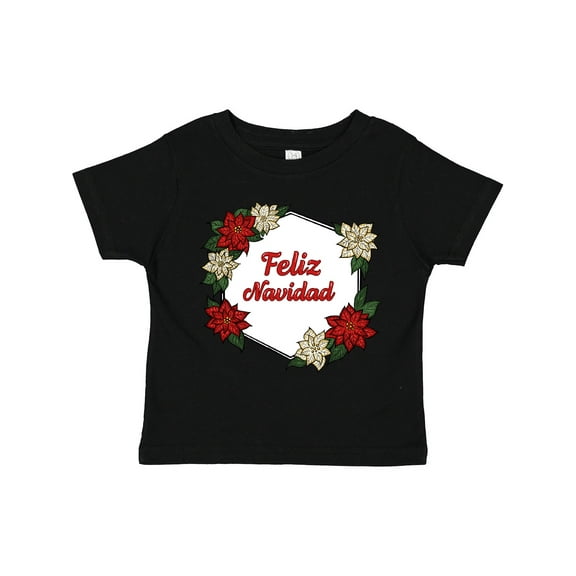 Inktastic Feliz Navidad Poinsettia Boys or Girls Toddler T-Shirt