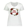 thumbnail image 1 of Inktastic Feliz Navidad Poinsettia Women's Plus Size T-Shirt, 1 of 5