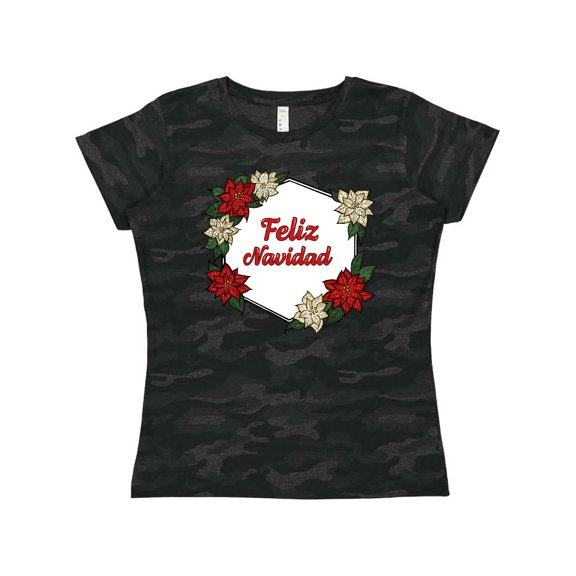 Inktastic Feliz Navidad Poinsettia Women's T-Shirt