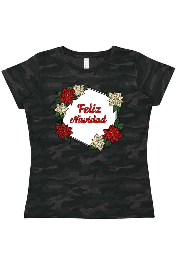 Feliz Navidad Poinsettia Women's T-Shirt