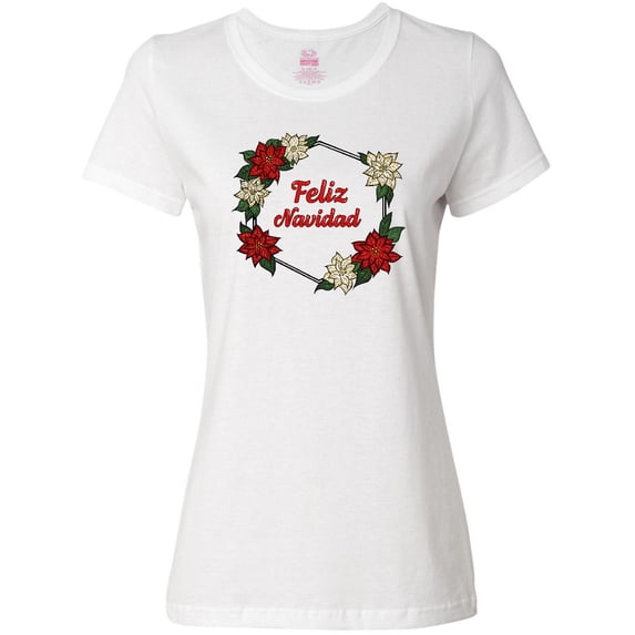 Inktastic Feliz Navidad Poinsettia Women's T-Shirt