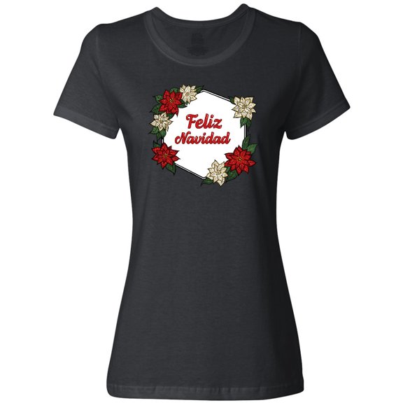 Inktastic Feliz Navidad Poinsettia Women's T-Shirt
