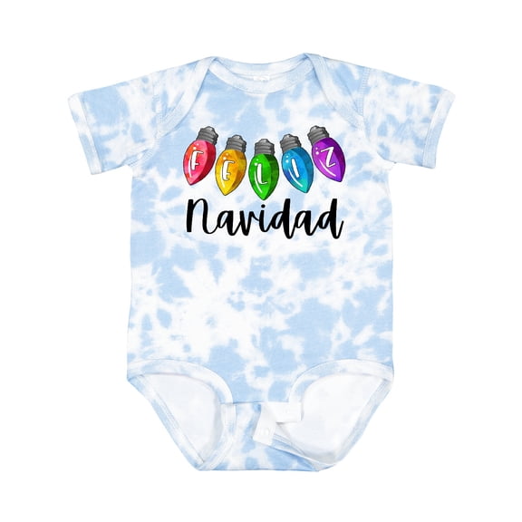 Inktastic Feliz Navidad Rainbow Holiday Lights Boys or Girls Baby Bodysuit