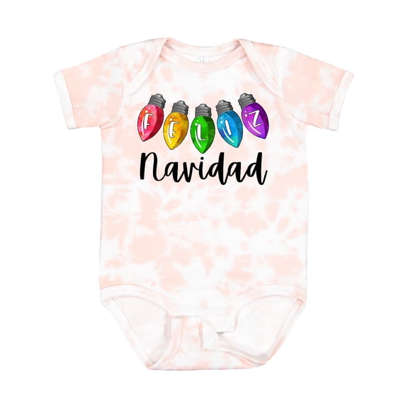 Inktastic Feliz Navidad Rainbow Holiday Lights Boys or Girls Baby Bodysuit