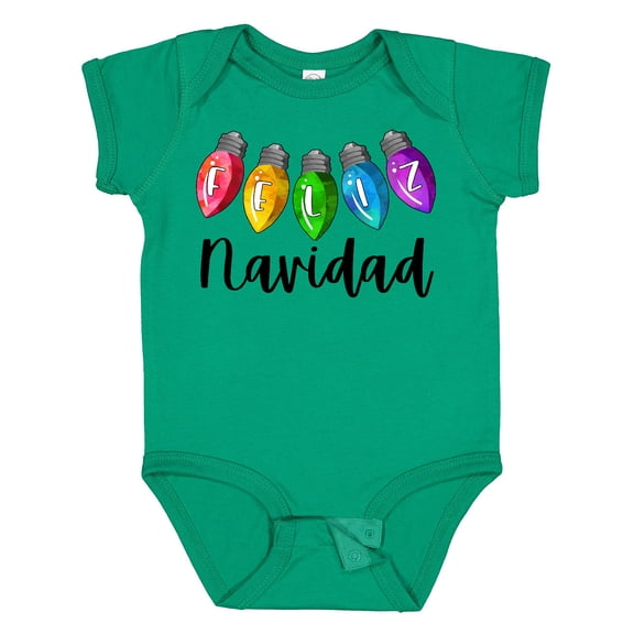 Inktastic Feliz Navidad Rainbow Holiday Lights Boys or Girls Baby Bodysuit