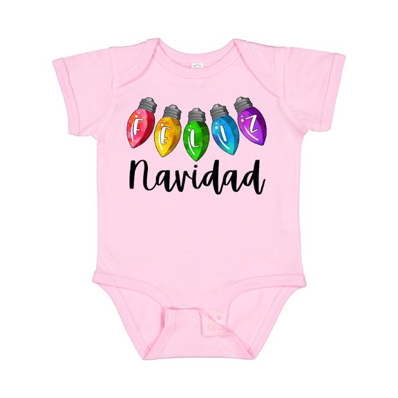 Inktastic Feliz Navidad Rainbow Holiday Lights Boys or Girls Baby Bodysuit