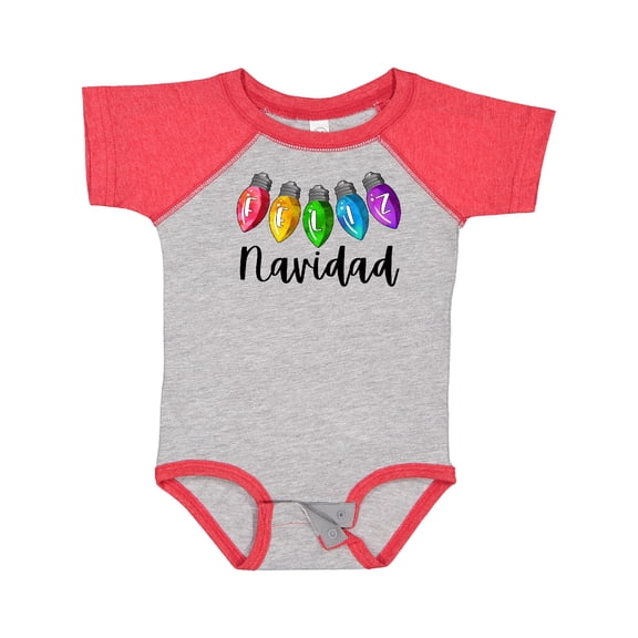 Inktastic Feliz Navidad Rainbow Holiday Lights Boys or Girls Baby Bodysuit