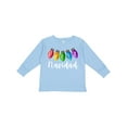 thumbnail image 1 of Inktastic Feliz Navidad Rainbow Holiday Lights Boys or Girls Long Sleeve Toddler T-Shirt, 1 of 5