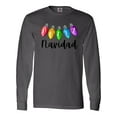 thumbnail image 1 of Inktastic Feliz Navidad Rainbow Holiday Lights Long Sleeve T-Shirt, 1 of 4