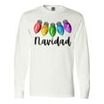 thumbnail image 1 of Inktastic Feliz Navidad Rainbow Holiday Lights Long Sleeve T-Shirt, 1 of 5