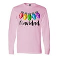 thumbnail image 1 of Inktastic Feliz Navidad Rainbow Holiday Lights Long Sleeve T-Shirt, 1 of 5