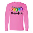 thumbnail image 1 of Inktastic Feliz Navidad Rainbow Holiday Lights Long Sleeve T-Shirt, 1 of 5