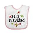 thumbnail image 1 of Inktastic Feliz Navidad with Red and Green Snowflakes Boys or Girls Baby Bib, 1 of 4
