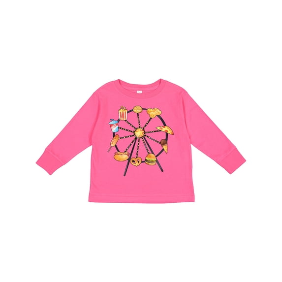 Inktastic Ferris Wheel with Snacks Boys or Girls Long Sleeve Toddler T-Shirt