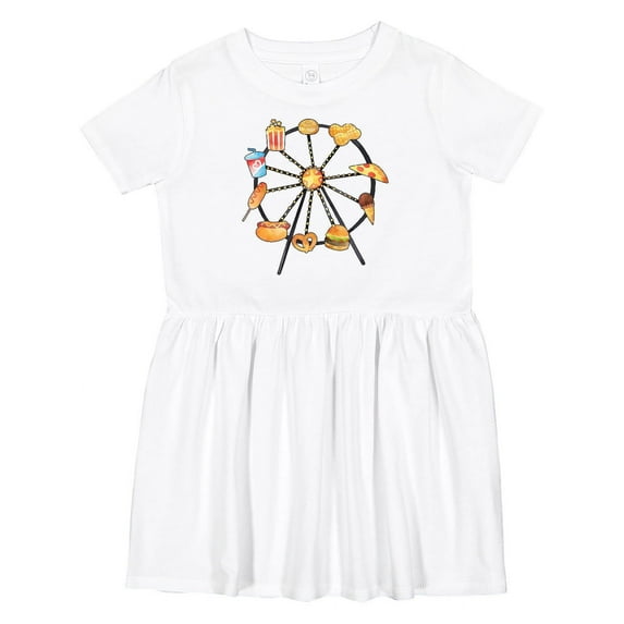 Inktastic Ferris Wheel with Snacks Girls Toddler Dress
