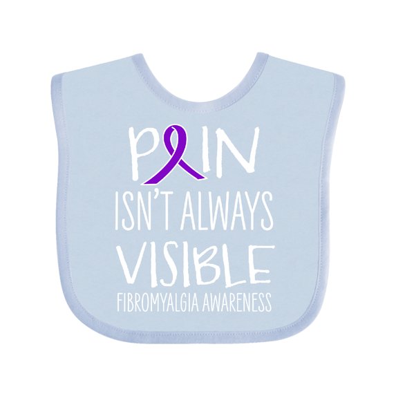 Inktastic Fibromyalgia Awareness Pain Isn't Always Visible Boys or Girls Baby Bib