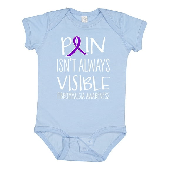 Inktastic Fibromyalgia Awareness Pain Isn't Always Visible Boys or Girls Baby Bodysuit