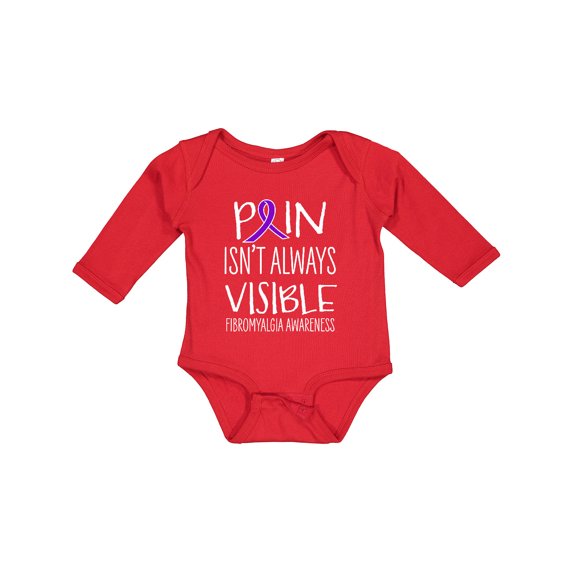 Inktastic Fibromyalgia Awareness Pain Isn't Always Visible Boys or Girls Long Sleeve Baby Bodysuit