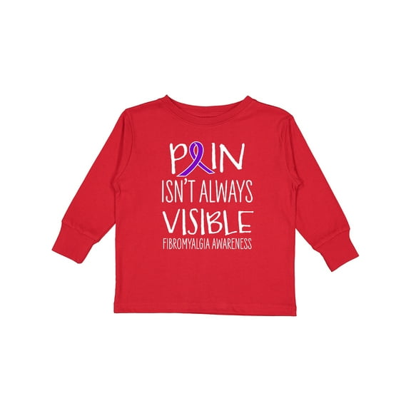 Inktastic Fibromyalgia Awareness Pain Isn't Always Visible Boys or Girls Long Sleeve Toddler T-Shirt