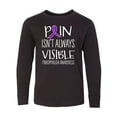 thumbnail image 1 of Inktastic Fibromyalgia Awareness Pain Isn't Always Visible Long Sleeve Youth T-Shirt, 1 of 5