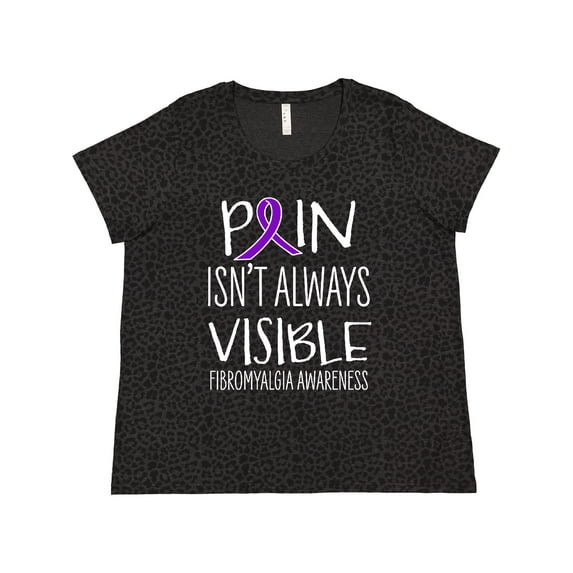Inktastic Fibromyalgia Awareness Pain Isn't Always Visible Women's Plus Size T-Shirt