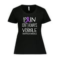 thumbnail image 1 of Inktastic Fibromyalgia Awareness Pain Isn't Always Visible Women's Plus Size T-Shirt, 1 of 5