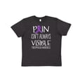 thumbnail image 1 of Inktastic Fibromyalgia Awareness Pain Isn't Always Visible Youth T-Shirt, 1 of 5