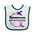 thumbnail image 1 of Inktastic Fibromyalgia Awareness butterfly ribbon Boys or Girls Baby Bib, 1 of 4