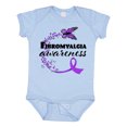 thumbnail image 1 of Inktastic Fibromyalgia Awareness butterfly ribbon Boys or Girls Baby Bodysuit, 1 of 5