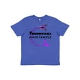 thumbnail image 1 of Inktastic Fibromyalgia Awareness butterfly ribbon Youth T-Shirt, 1 of 5