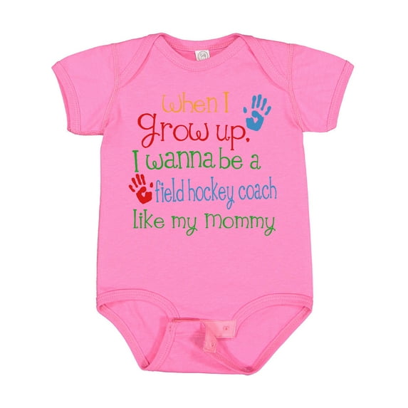 Inktastic Field Hockey Coach Like Mommy Boys or Girls Baby Bodysuit