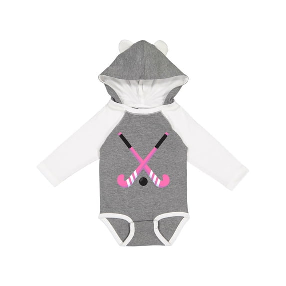 Inktastic Field Hockey Sticks Girls Long Sleeve Baby Bodysuit