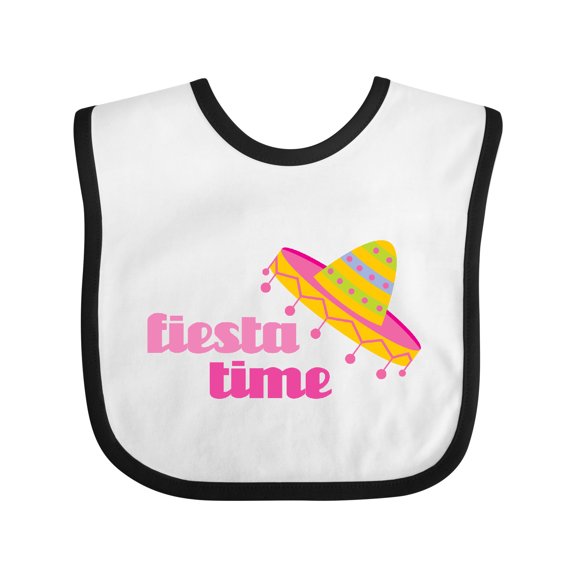 Inktastic Fiesta Pink Sombrero Girls Baby Bib